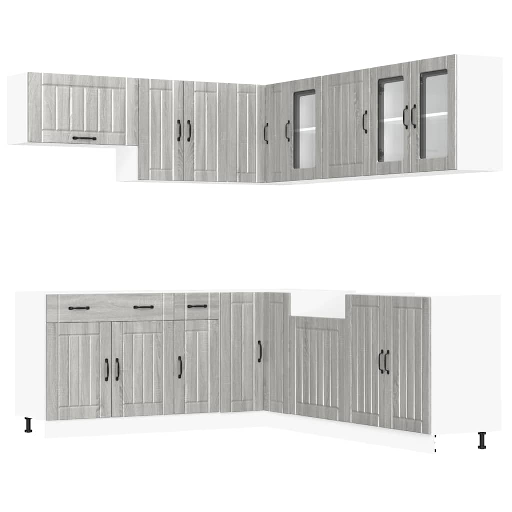 11-tlg. Küchenschrank-Set Lucca Weiß Holzwerkstoff