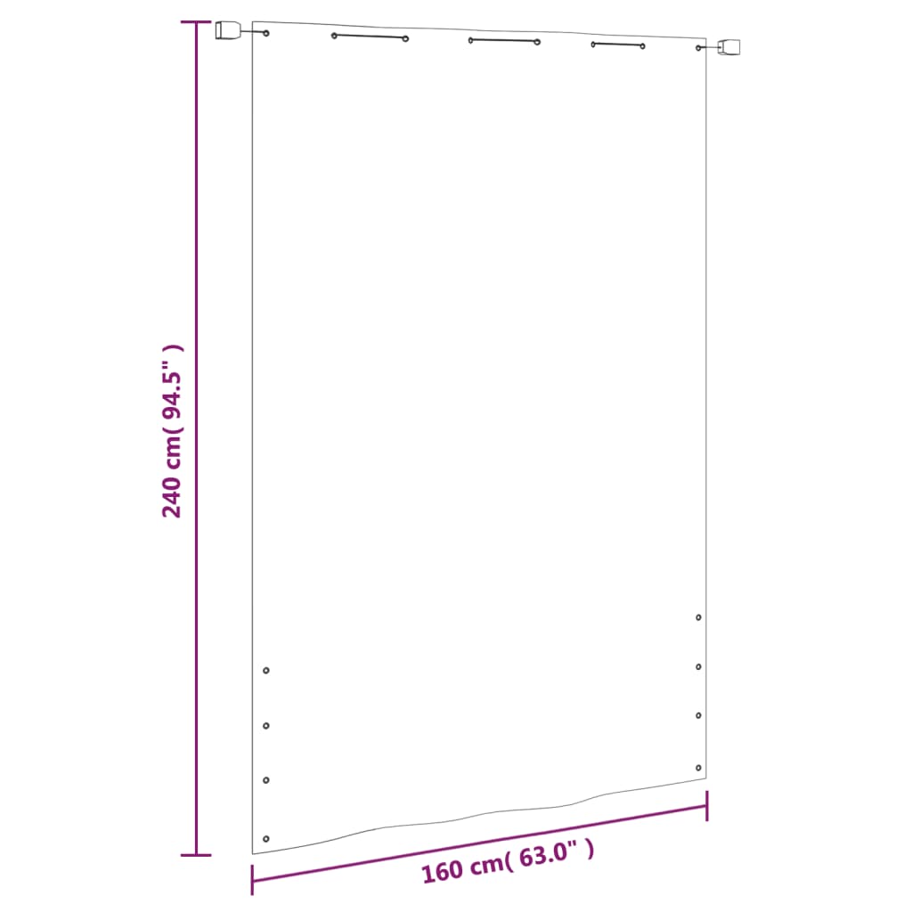 Balkon-Sichtschutz Hellgrün 100x240 cm Oxford-Gewebe