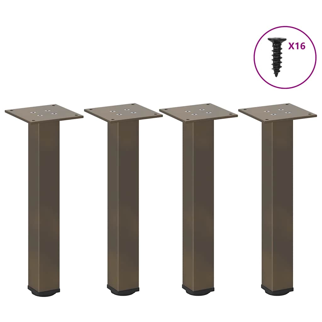 Bartischbeine 4 Stk. Schwarz 100-102 cm Stahl