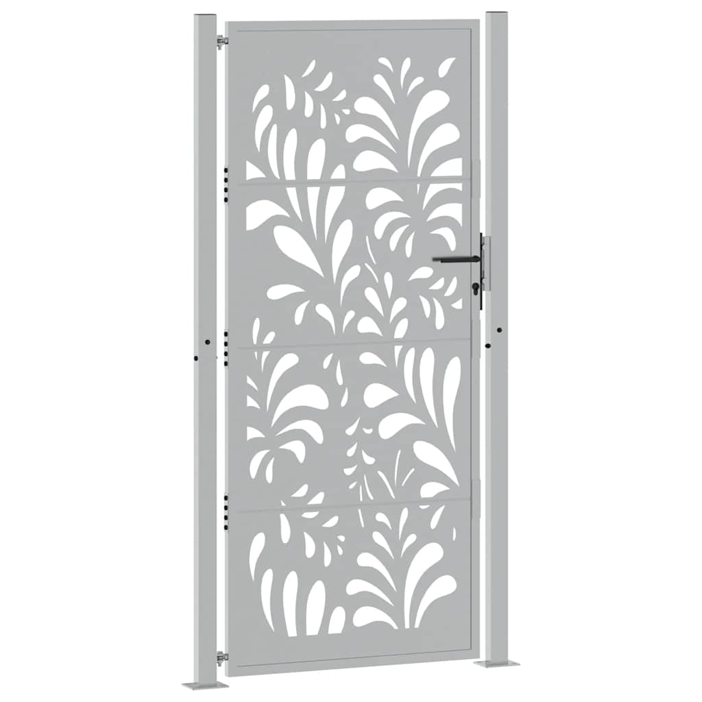 Gartentor Schwarz 100x100 cm Stahl Lichtdesign