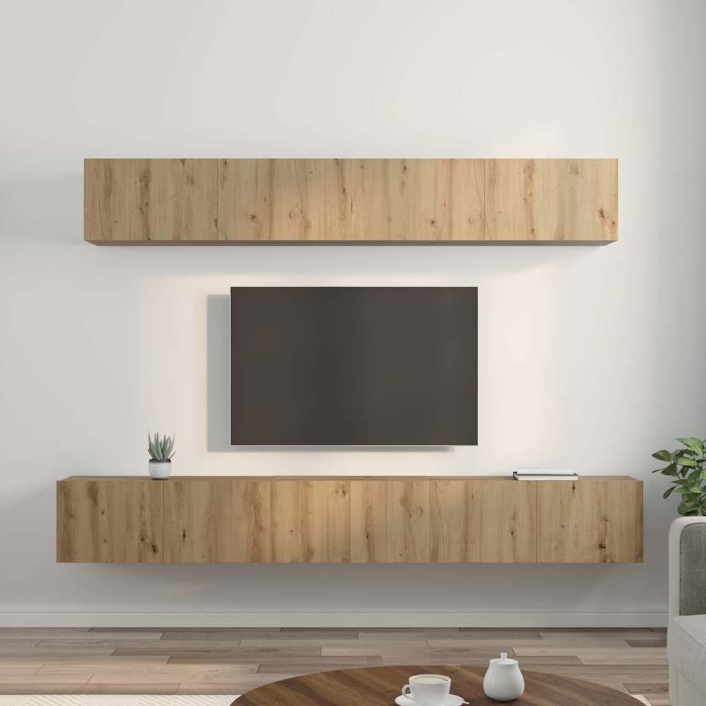 5-tlg. TV-Schrank-Set Weiß Holzwerkstoff