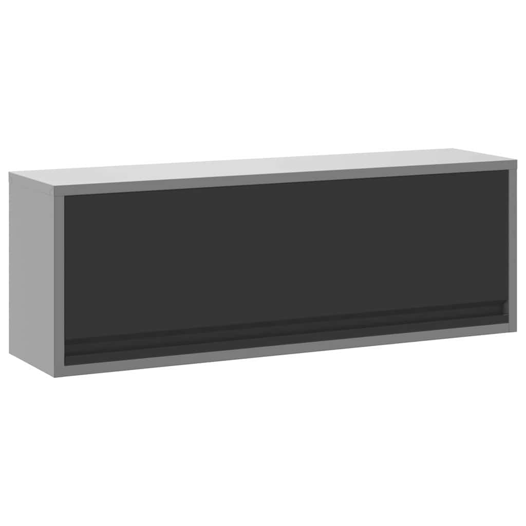 Werkzeugschrank mit Speicher Schwarz und Grau 50 x 25 x 35 cm
