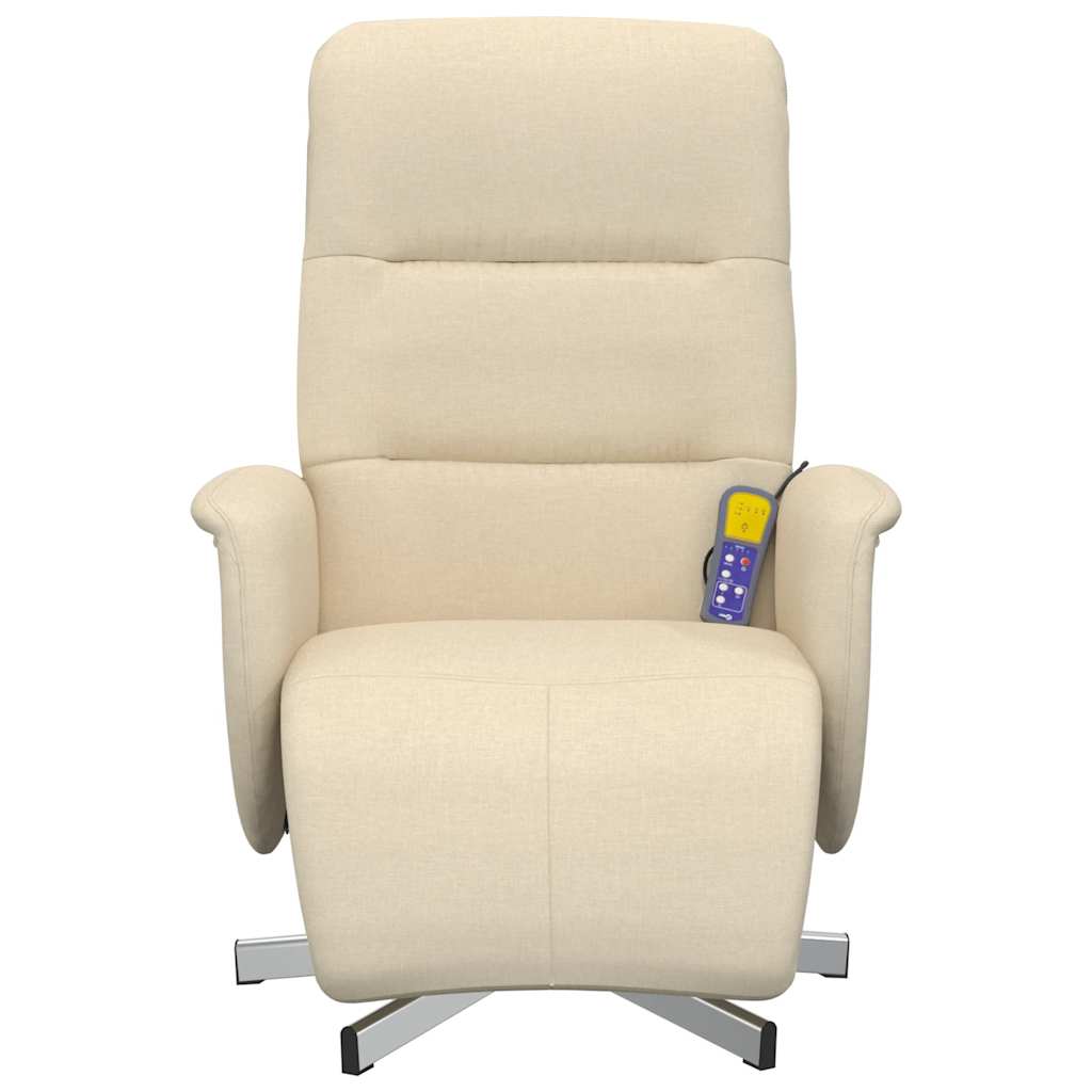 Massagesessel mit Fußteil Braun Stoff