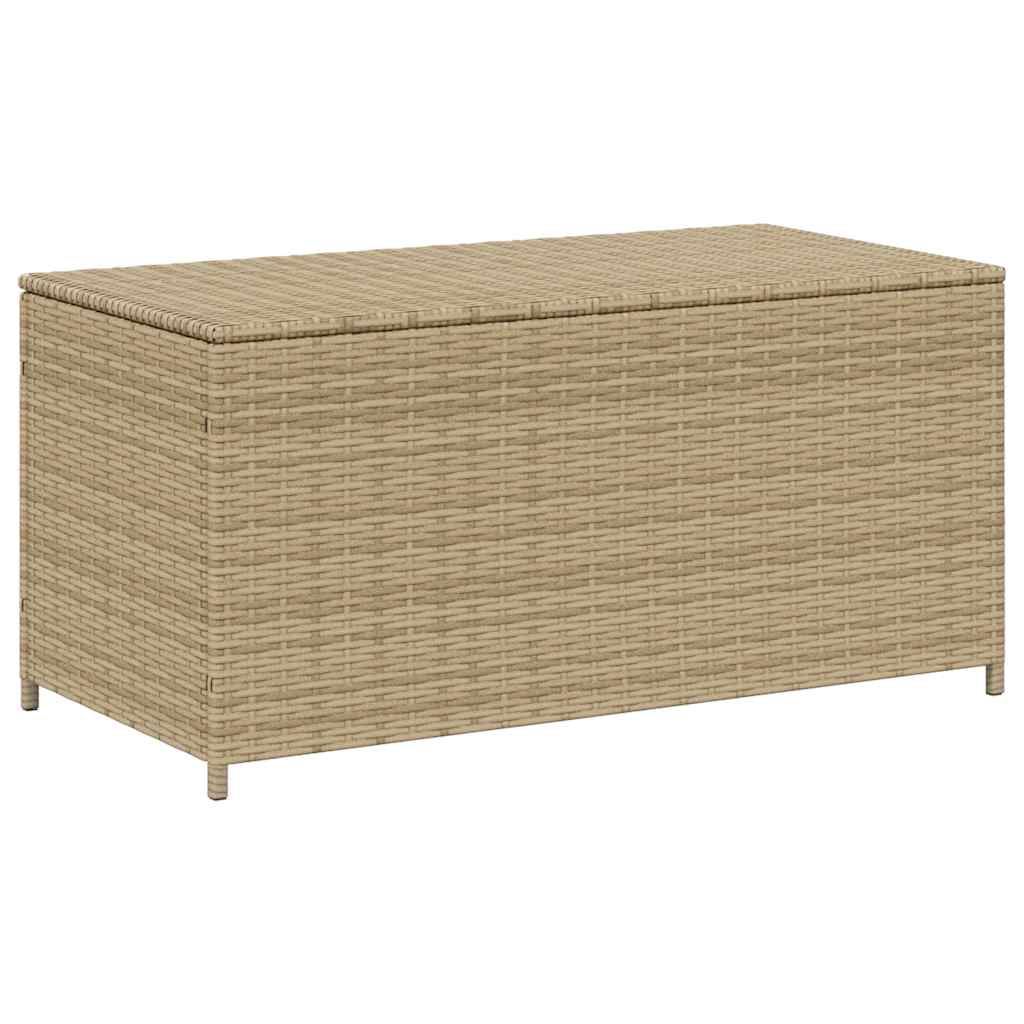 Gartentruhe Schwarz 283L Poly Rattan