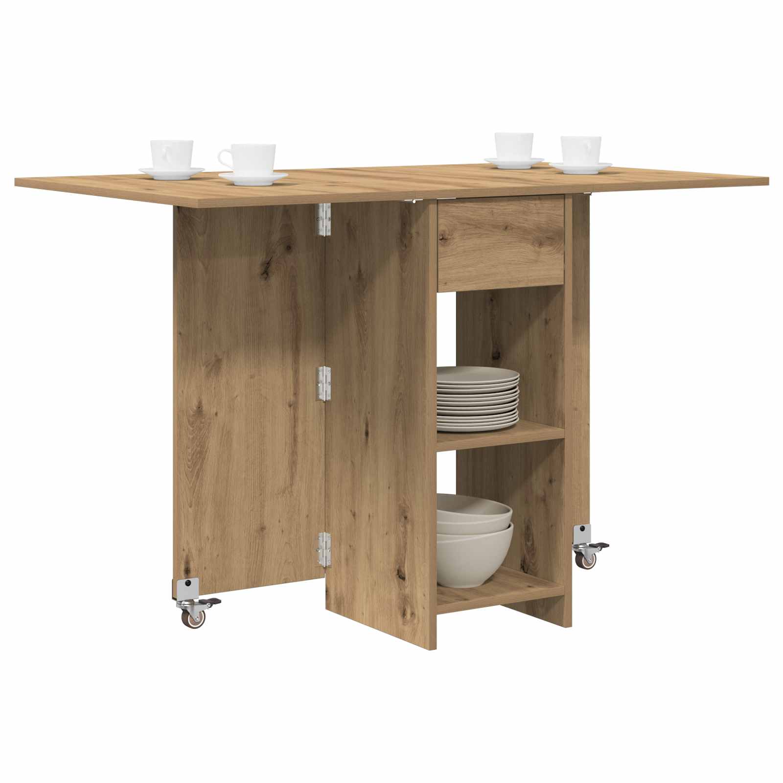 Esstisch 115 x 70 x 75 cm Holzwerkstoff Weiß Rechtwinklig