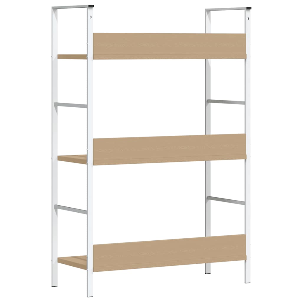 Bücherregal 3 Regalböden Schwarz 60×27,6×90,5 cm Holzwerkstoff