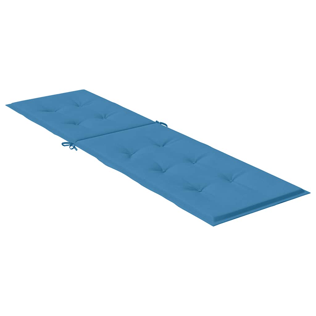 Liegestuhl-Auflage Melange Hellgrau (75+105) x 50 x 4 cm Stoff