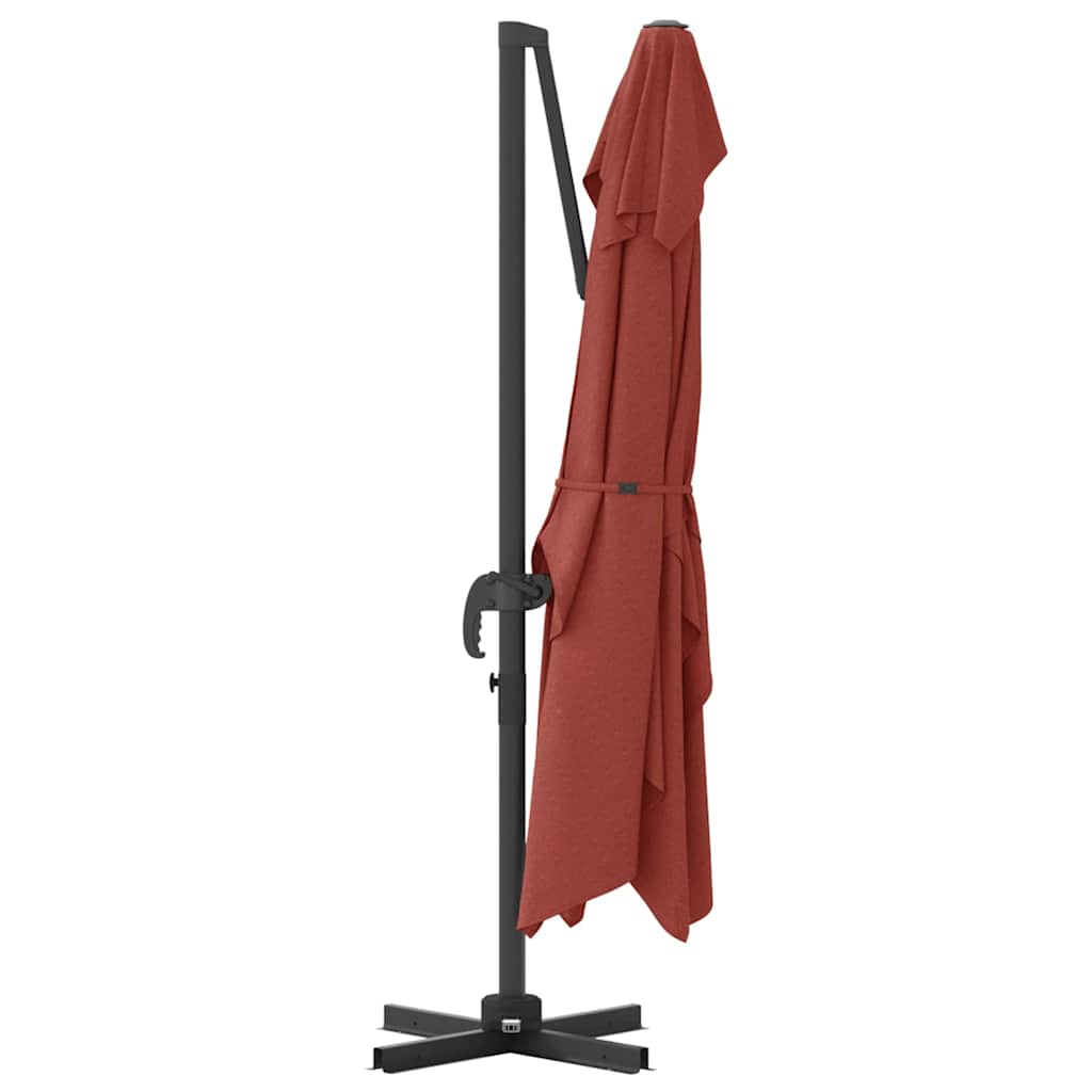 Sonnenschirm Sand 351 x 250 x 260 cm Polyester und Aluminium