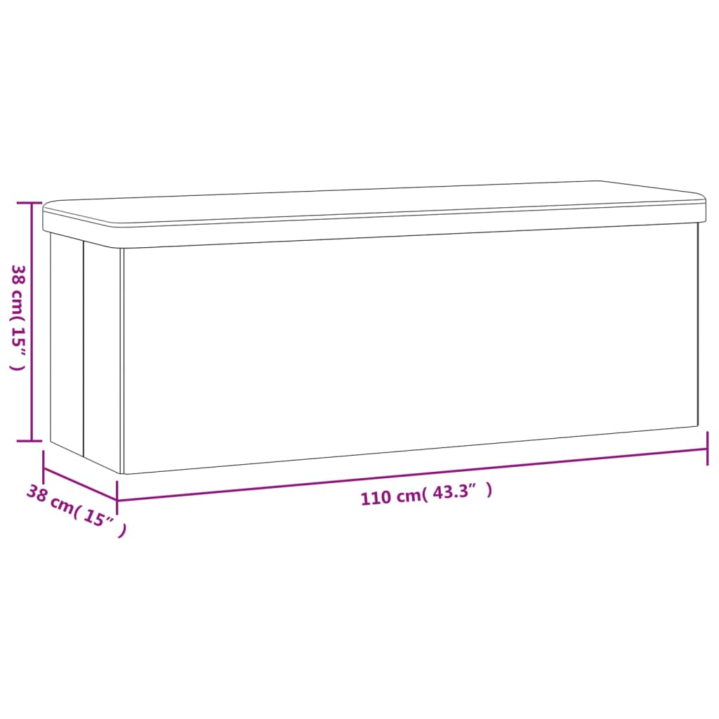 Faltbare Sitzbank mit Stauraum Weinrot PVC