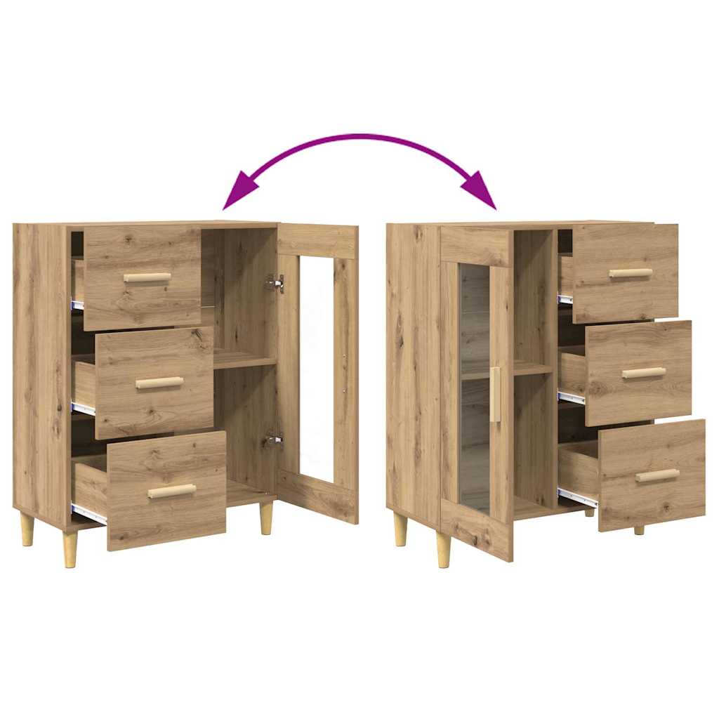 Highboard Altholz 69,5 x 32,5 x 180 cm Holzwerkstoff