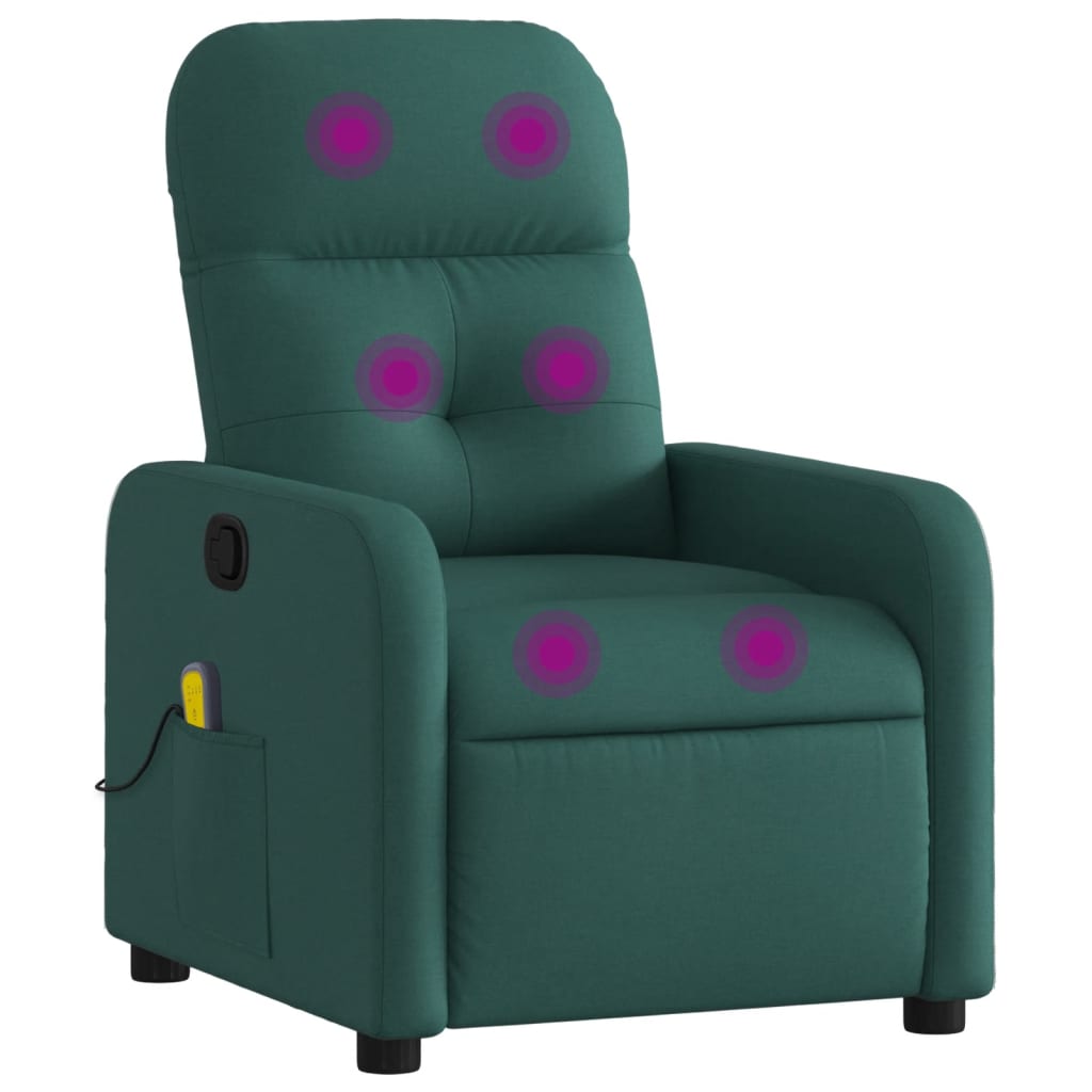 Massage-Relaxsessel, hellgrauer Stoff