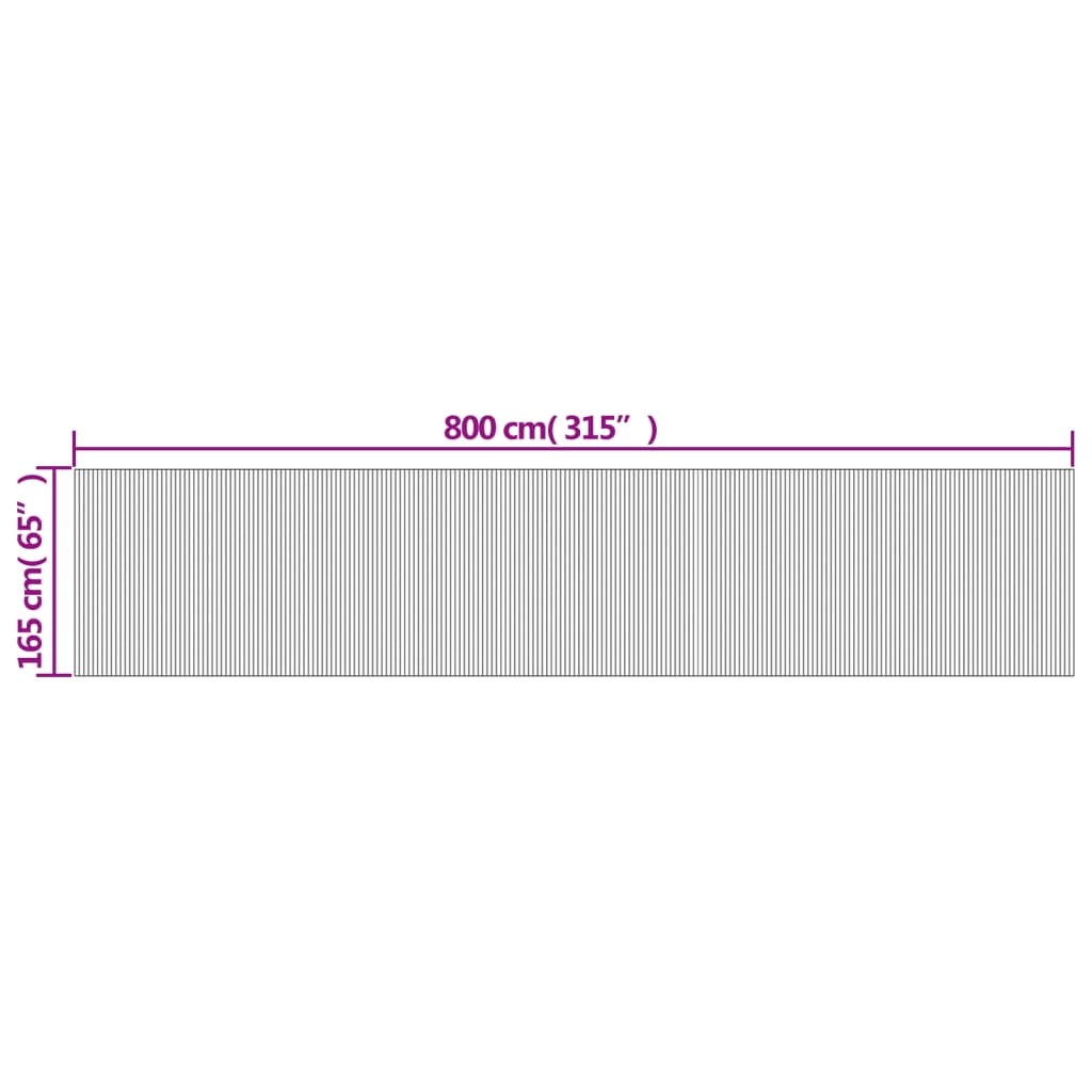 Raumteiler Bambus Natur Breite 250 cm Höhe 165 cm