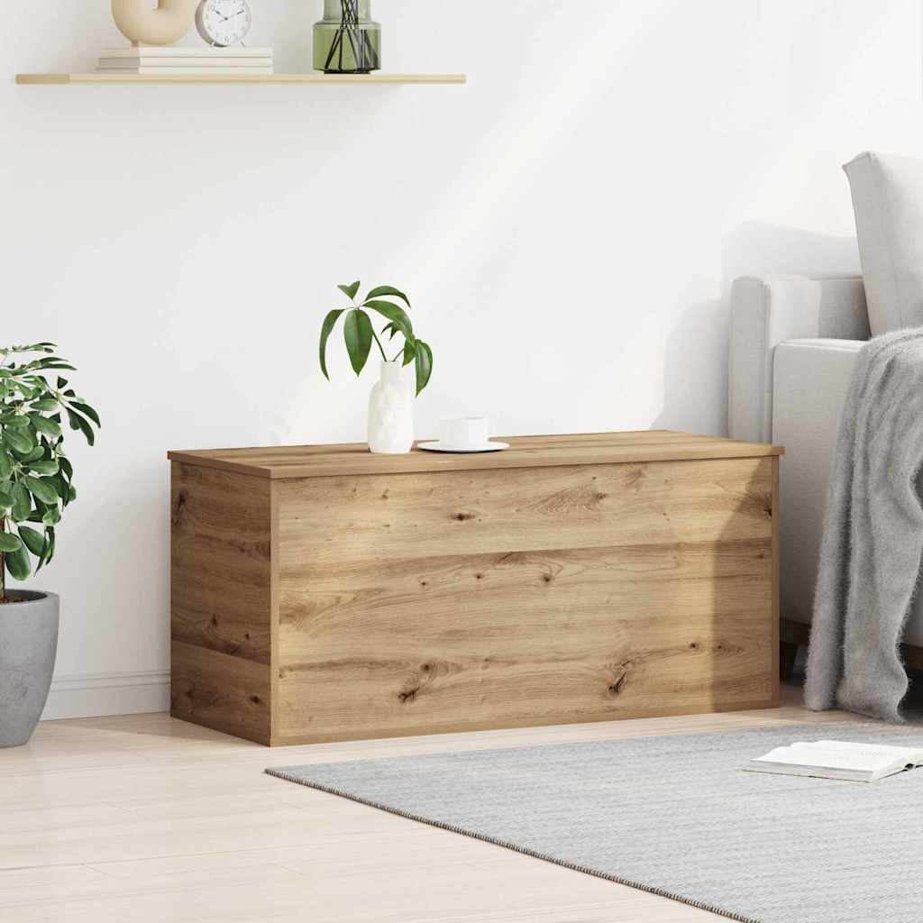 Aufbewahrungstruhe Weiß 84x42x46 cm Holzwerkstoff