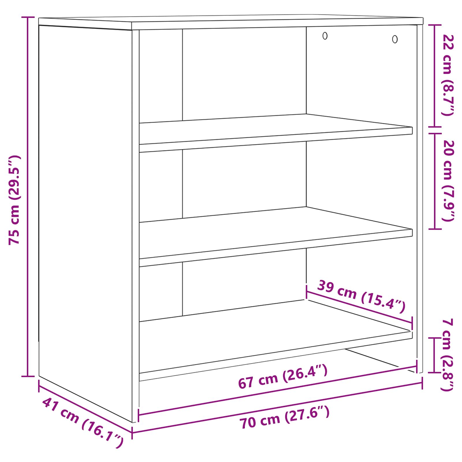 2-tlg. Sideboard Weiß Holzwerkstoff