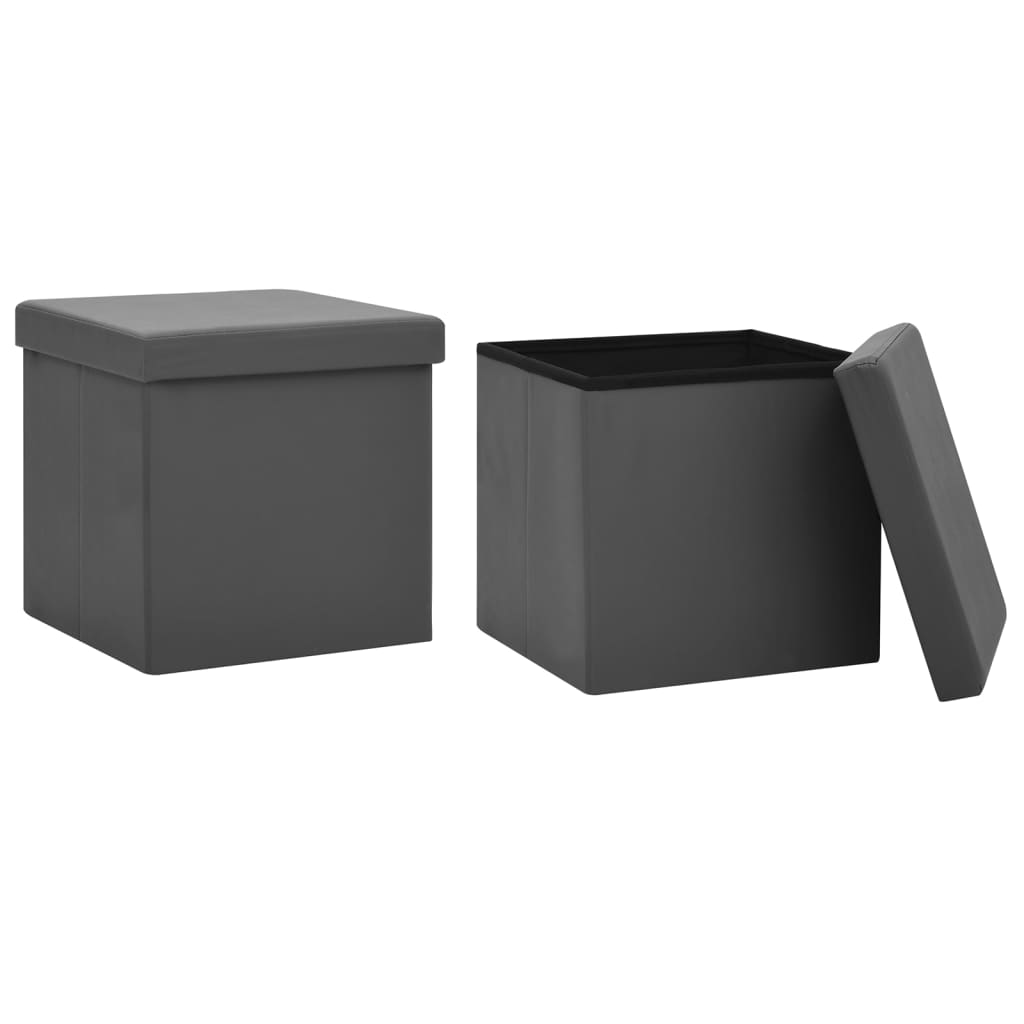 Hocker mit Stauraum Braun PVC