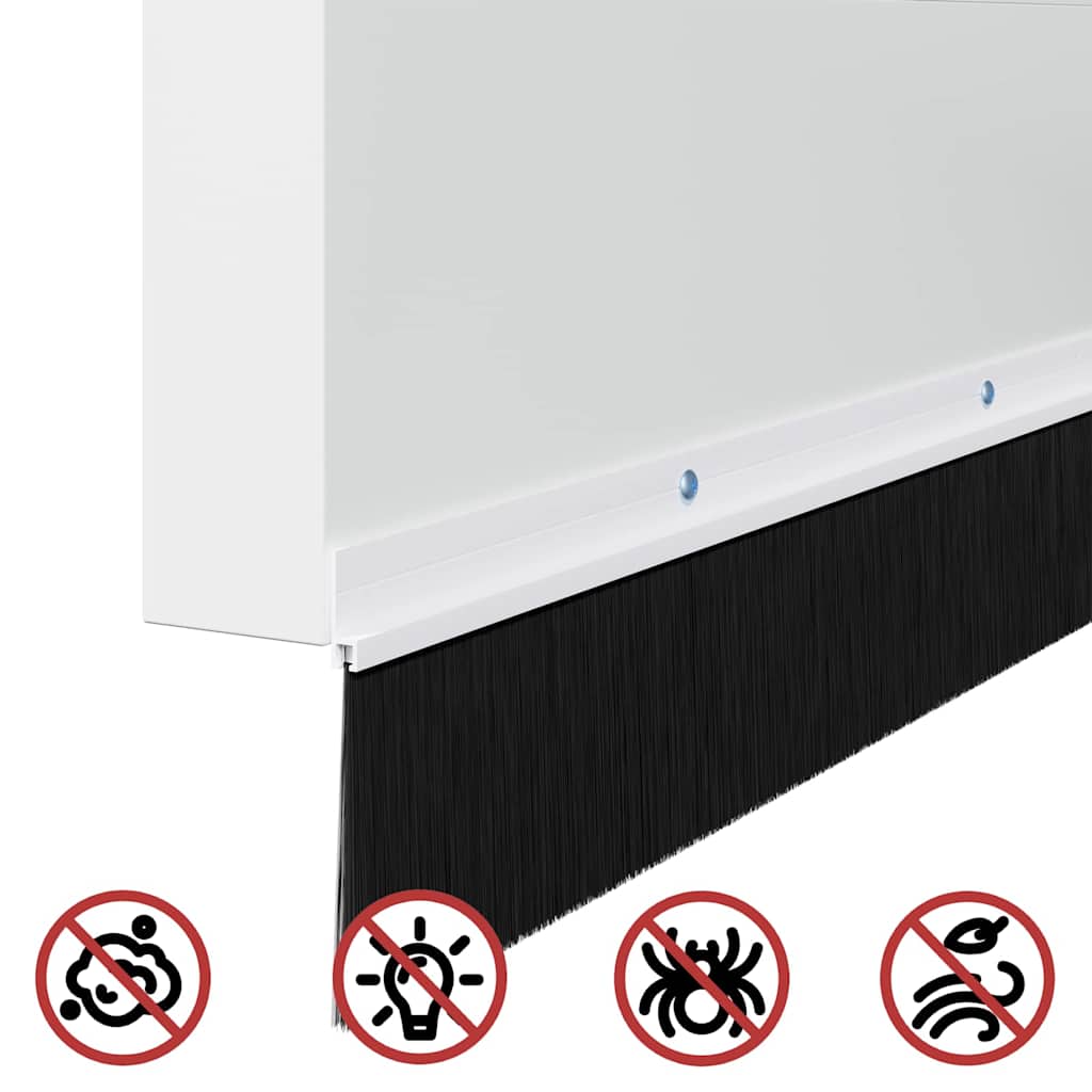 Aufsteck Türbürstendichtungen 2 pcs Braun 100 cm