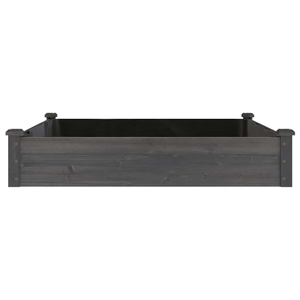 Hochbeet mit Einsatz Grau 120x45x25 cm Massivholz Tanne