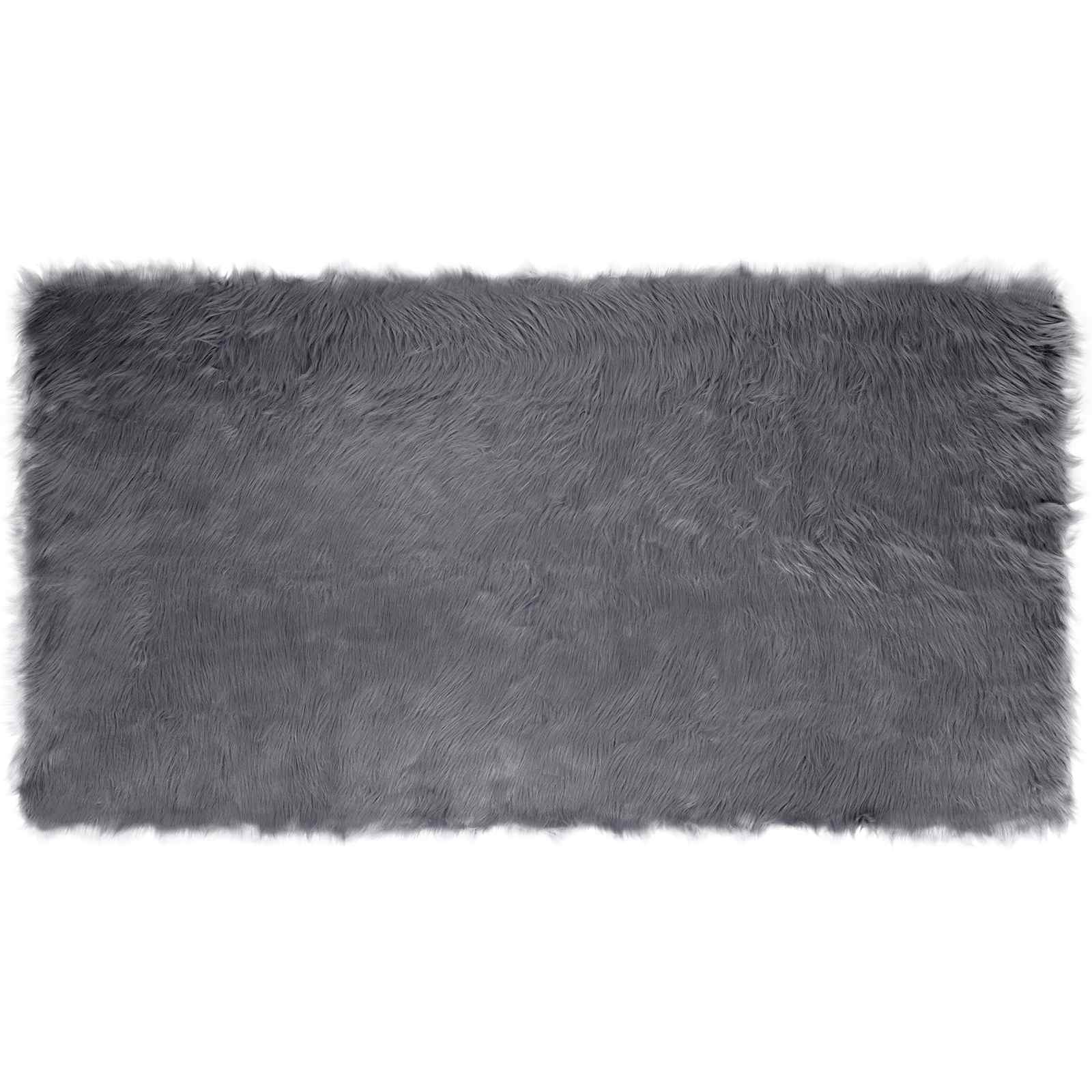 Teppich aus Kunstschaffell TAFALLA Weiß 60 x 110 cm Polyester
