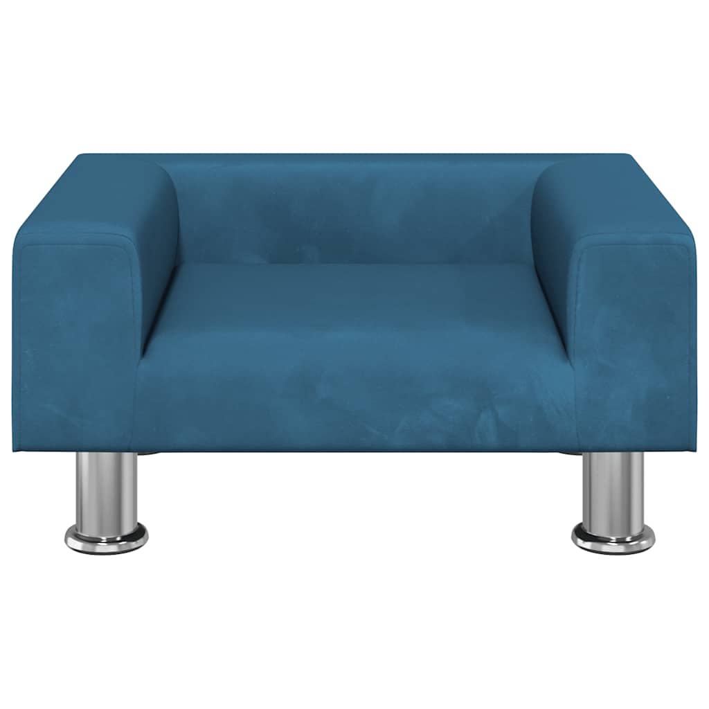Kindersofa Blau 70x45x26,5 cm Samt
