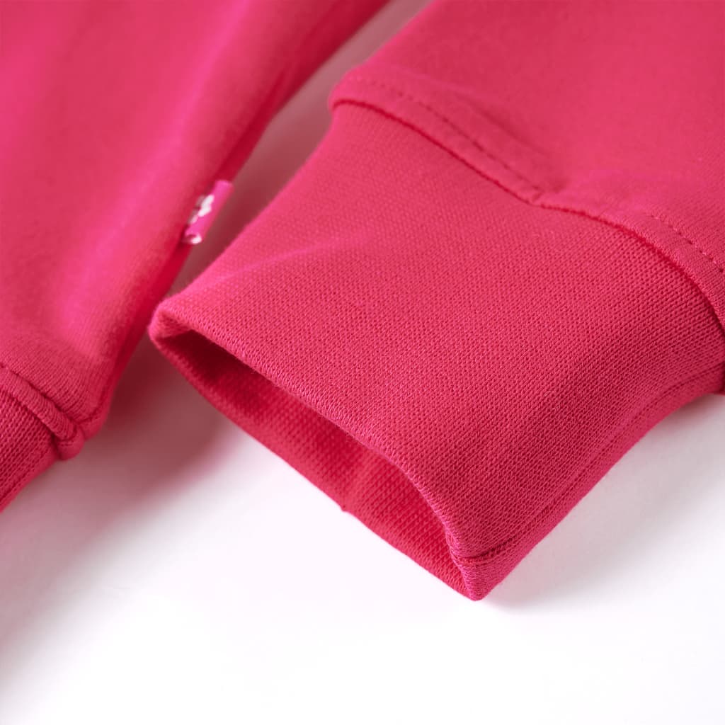 Kinder-Sweatshirt Knallrosa 140