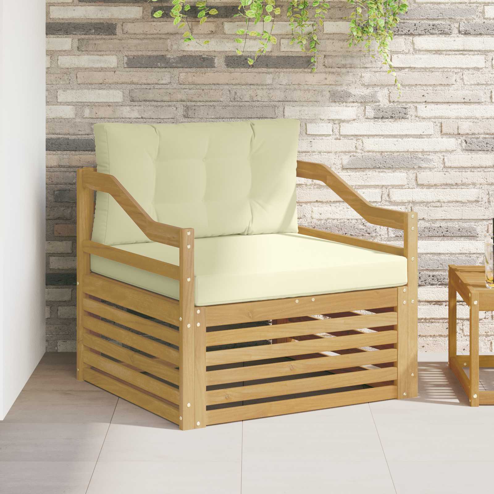 2 Stück Outdoor-Sofa Natur