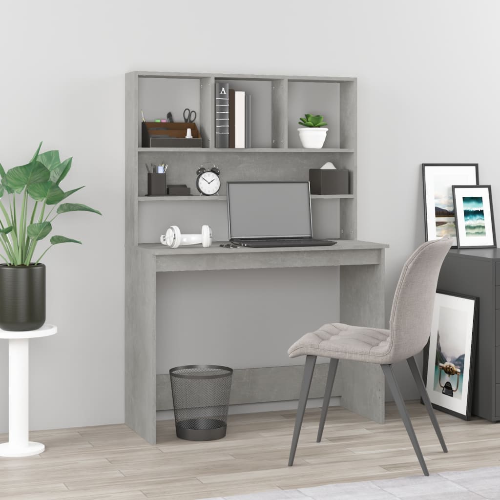Schreibtisch mit Regal Weiß 102x45x148 cm Holzwerkstoff