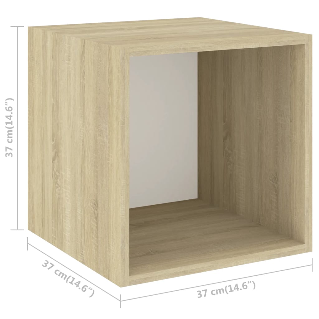 2-tlg. TV-Schrank-Set Grau Holzwerkstoff