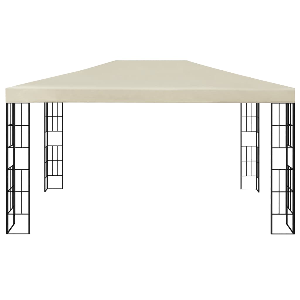 Pavillon mit LED-Lichterkette 3x3 m Taupe