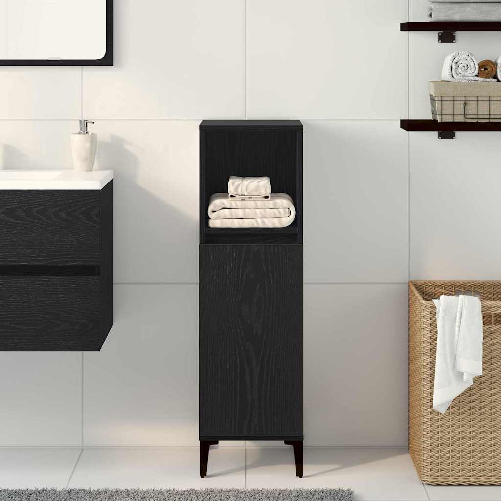 Badschrank Weiß 30x30x100 cm Holzwerkstoff