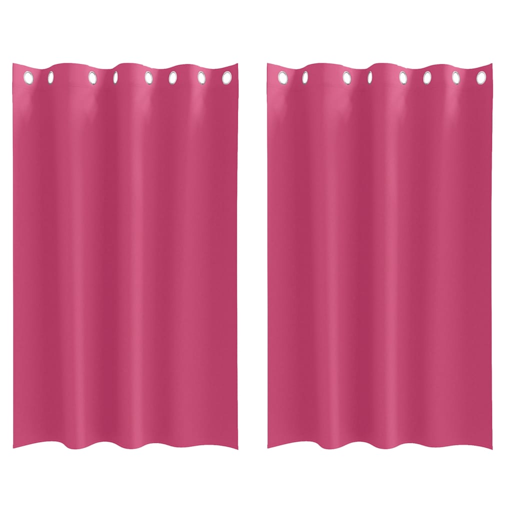 Verdunkelungs-Vorhänge mit Ringen 2 pcs Beige 140 x 140 cm