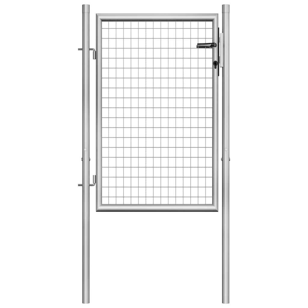 Gartentor verzinkter Stahl 100 x 75 cm Silber