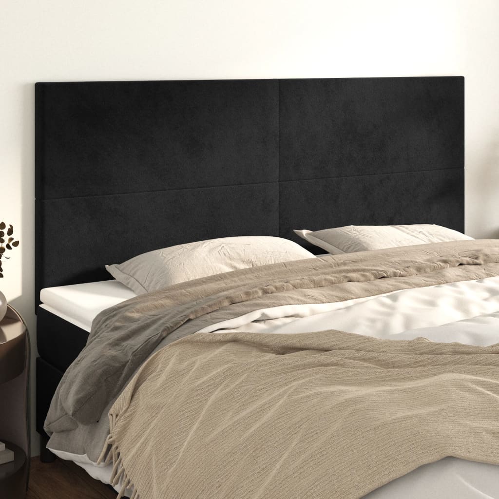 Kopfteil Hellgrau 80x5x118/128 cm Samt