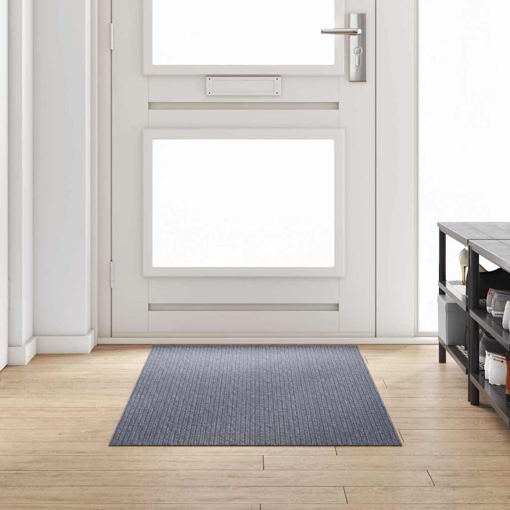 Teppichläufer Grau 80 x 150 cm Stoff
