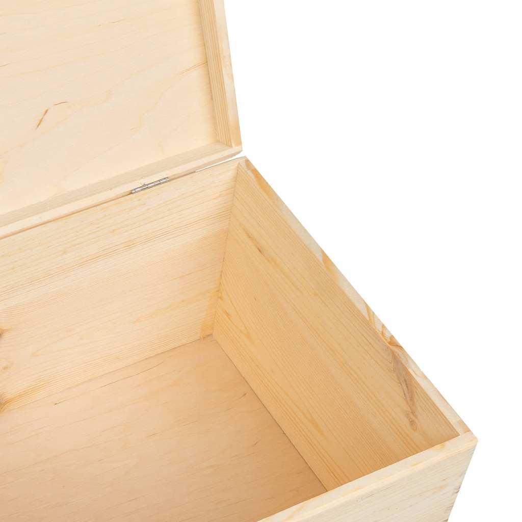 Holzkiste mit Deckel 40x30x13 cm Massivholz Kiefer