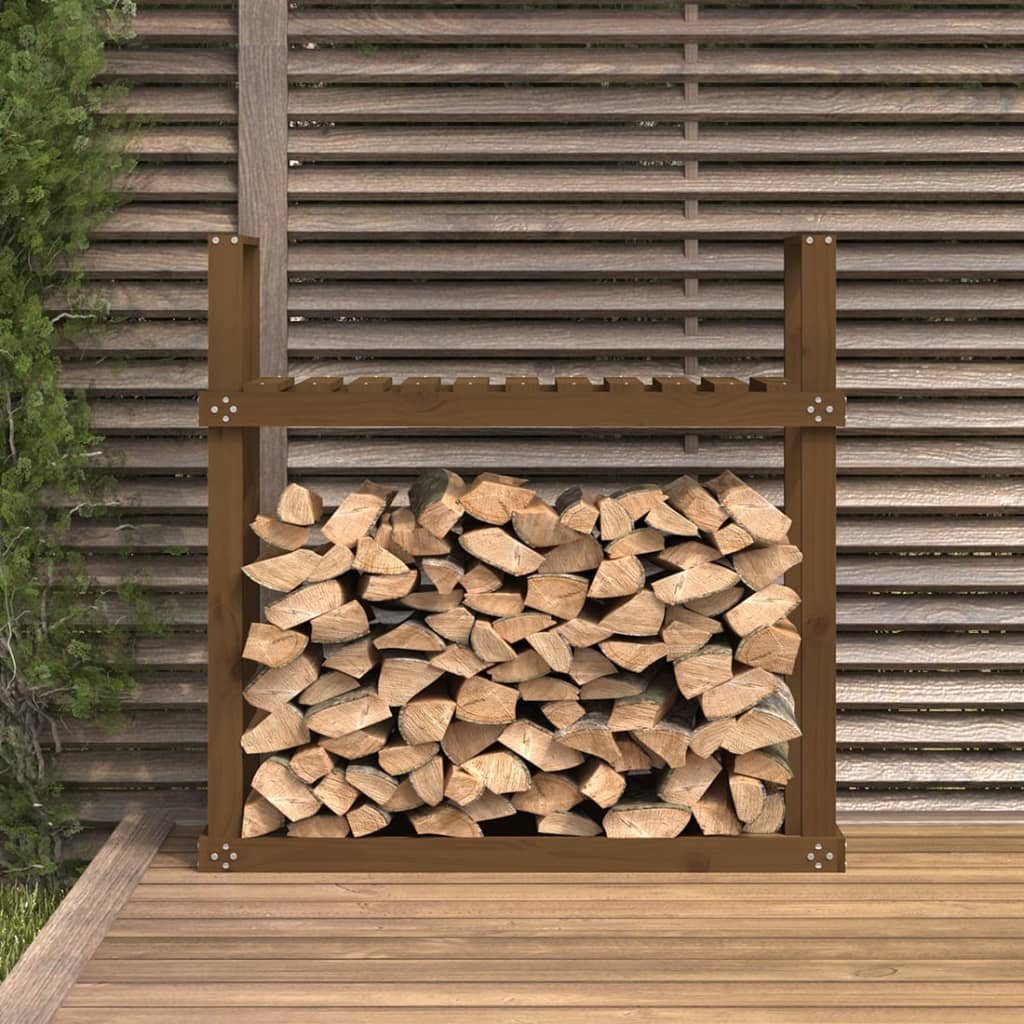 Kaminholzregal 110x35x108,5 cm Massivholz Kiefer