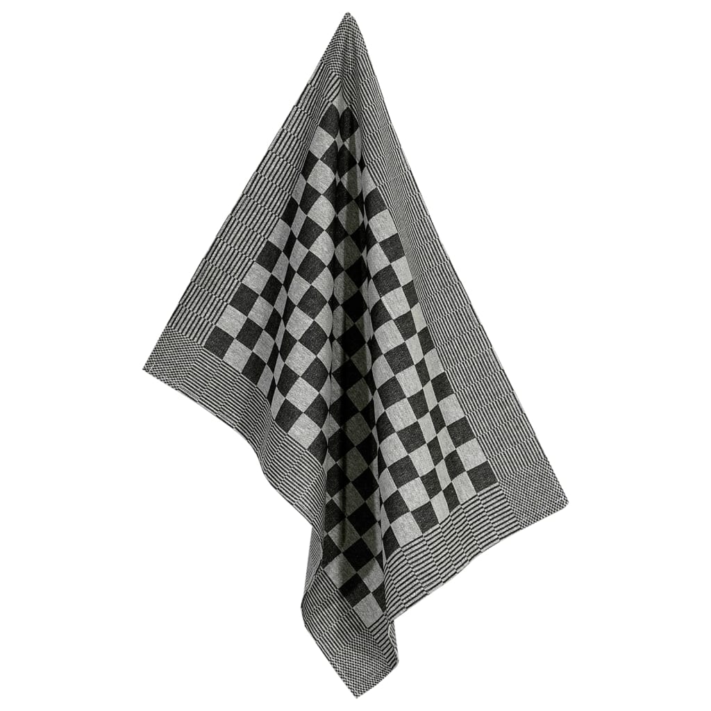 10-tlg. Handtuch-Set Schwarz und Grau Baumwolle