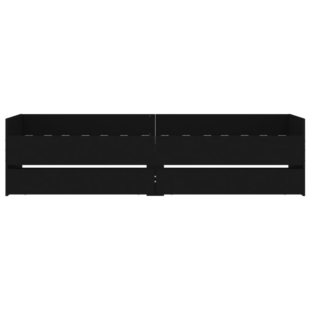 Bett mit Schubladen Braun Eiche-Optik 75x190 cm