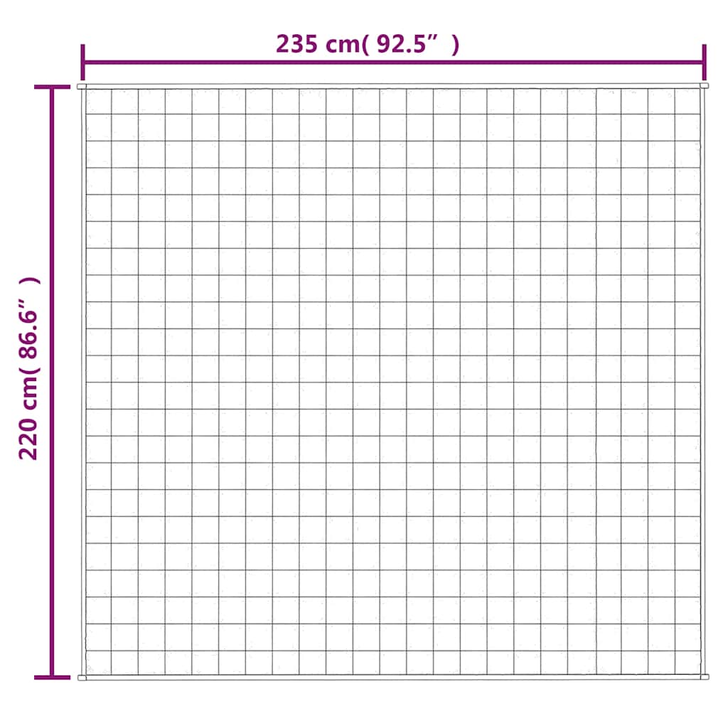 Gewichtsdecke Grau 122x183 cm 5 kg Stoff