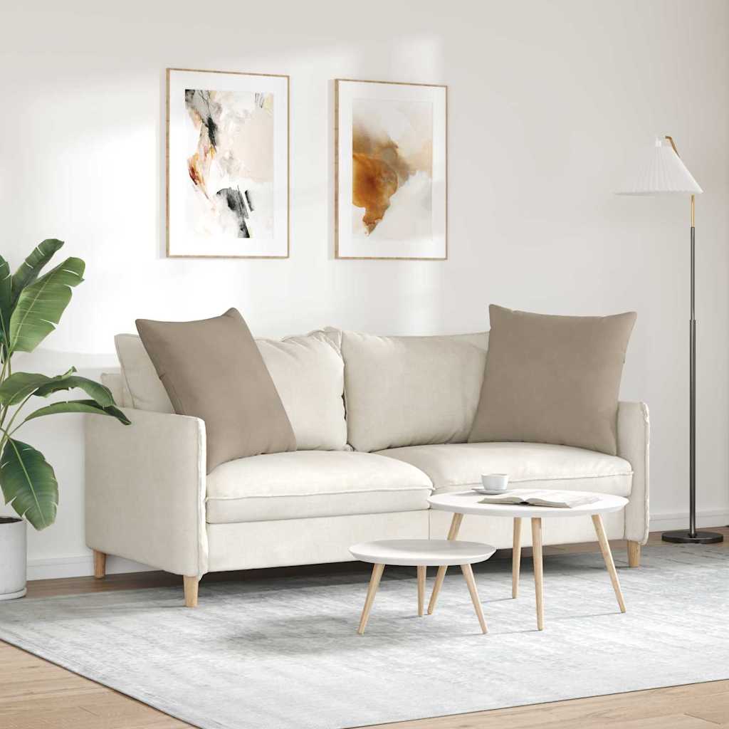 Sofakissen 2 Stück Taupe 50 x 30 cm Stoff