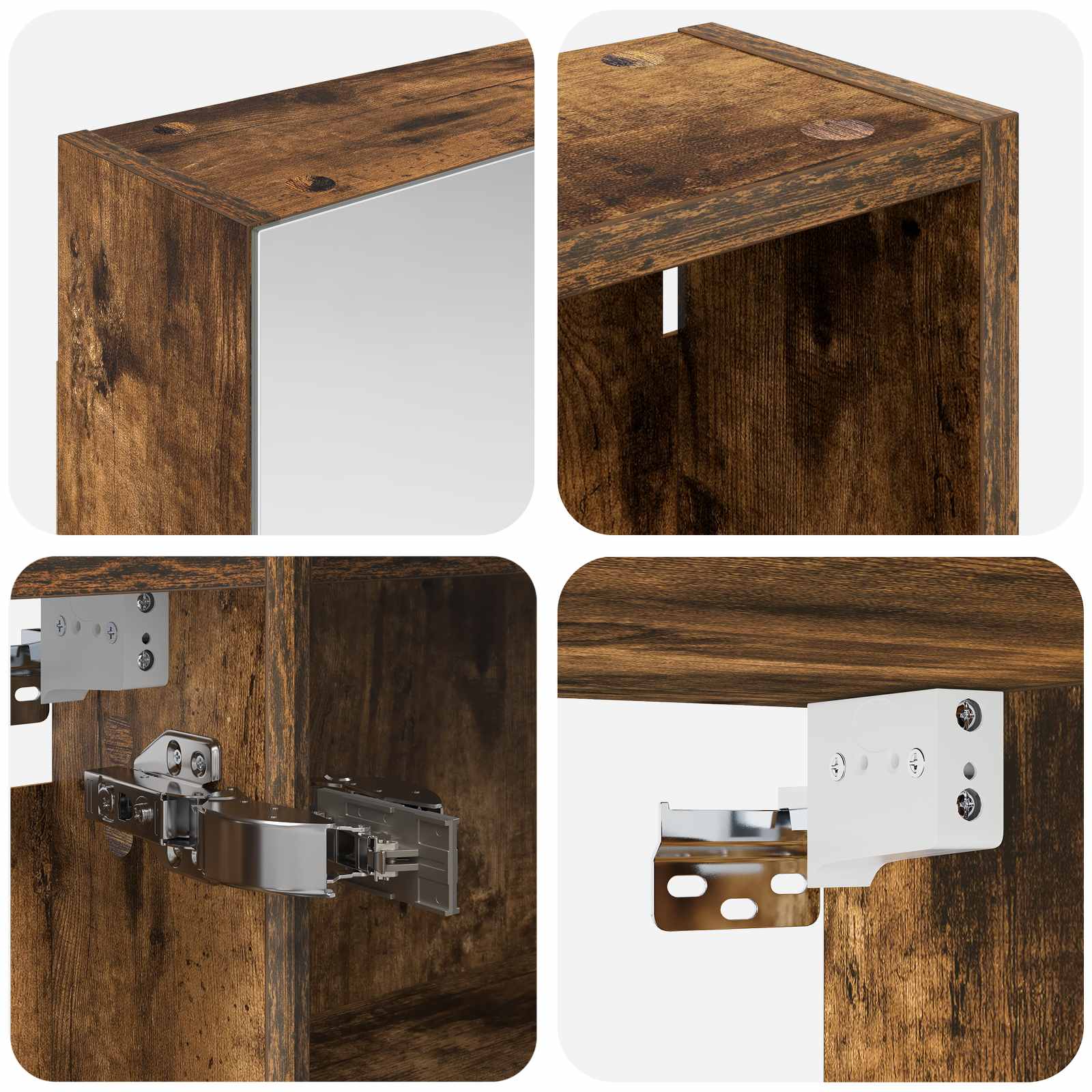 Badezimmerschrank-Set 3 pcs 80 x 10,5 x 50 cm Holzwerkstoff