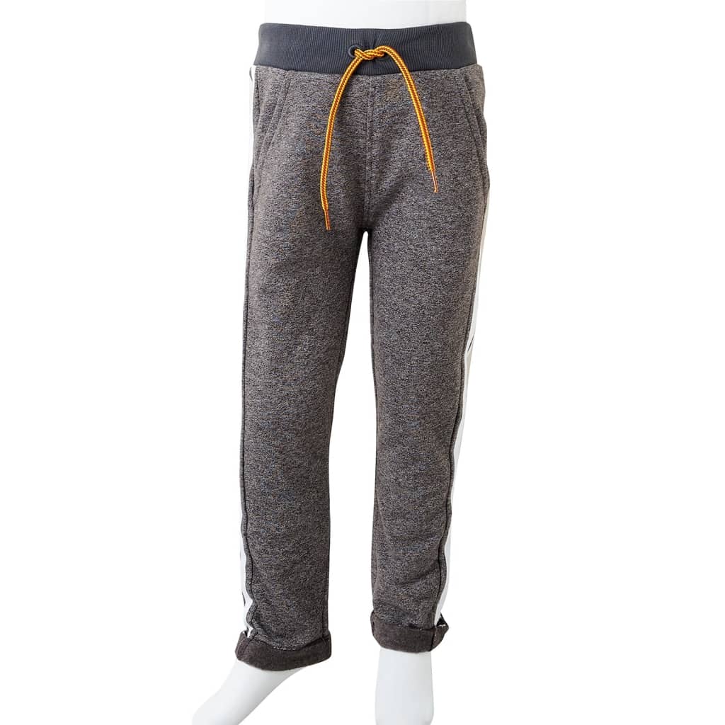 Kinder-Trainingshose Dunkelgrau Melange 104