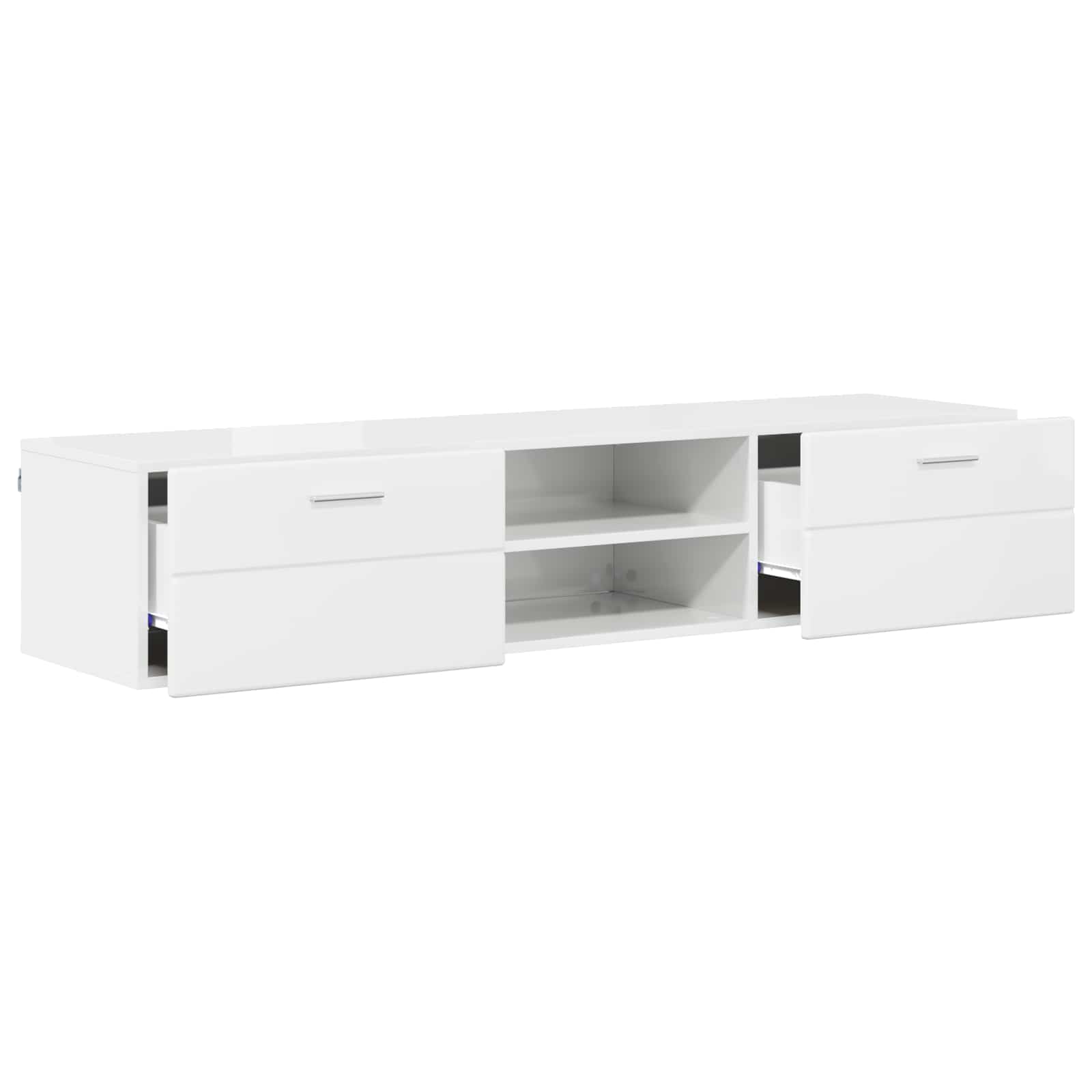 Highboard mit Regal FLORIN Weiß 60 x 35 x 182 cm Holzwerkstoff