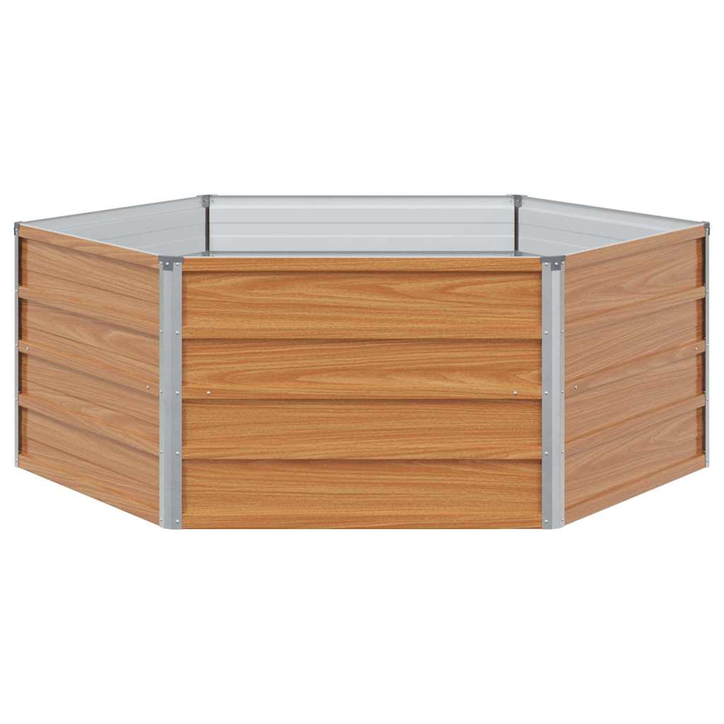Garten-Hochbeet 129x45 cm Verzinkter Stahl Silber