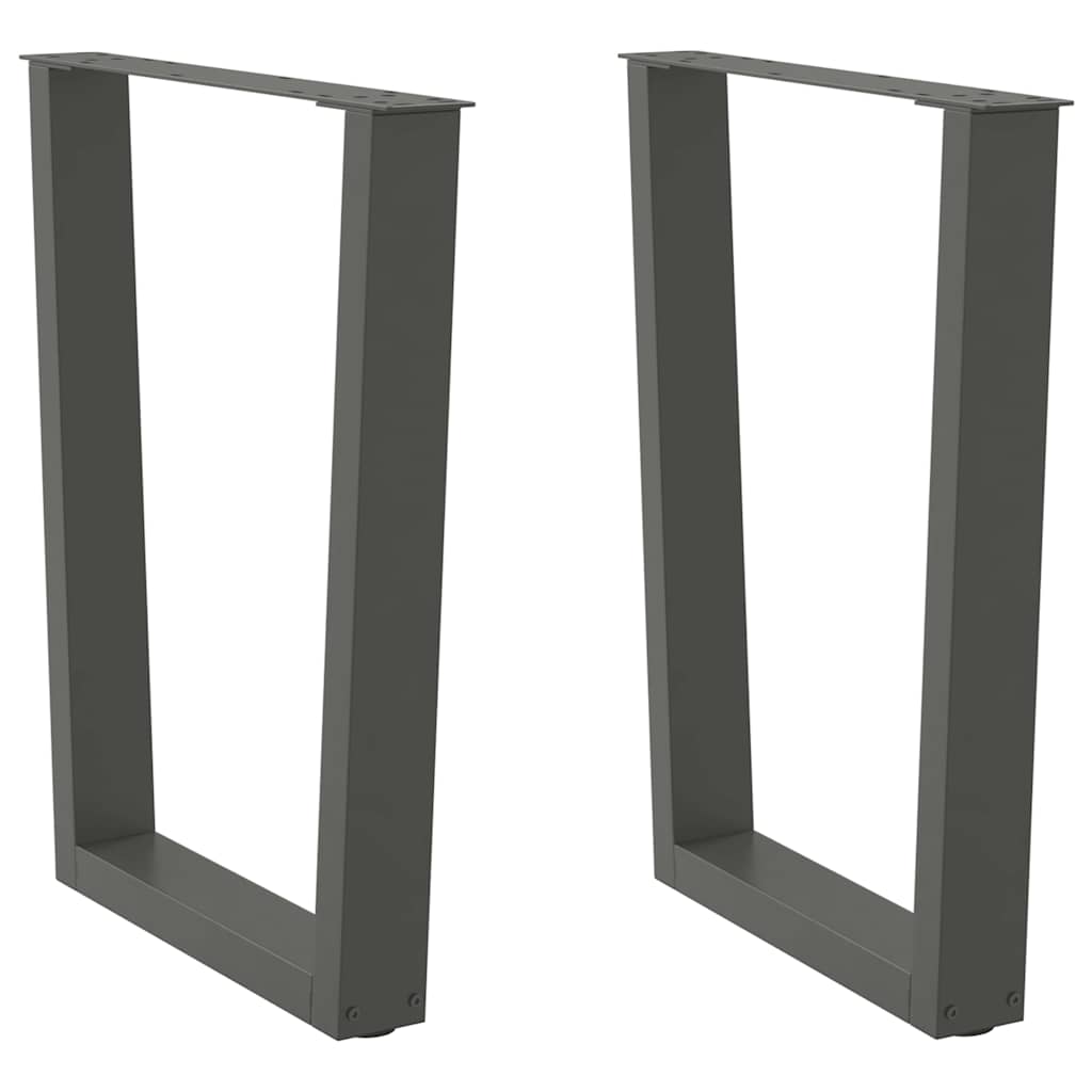 Couchtischbeine V-Form 2 Stück Schwarz 30x(30-31,3) cm Stahl