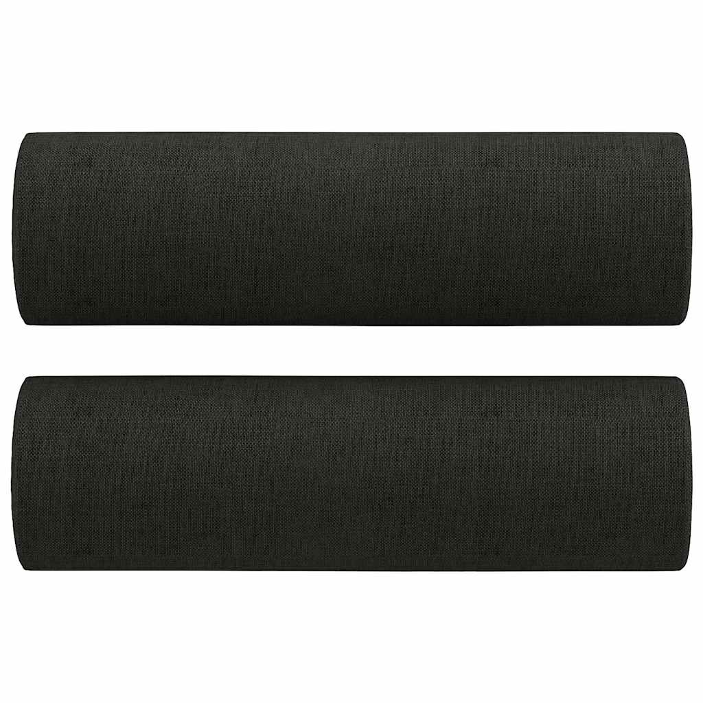 2-Sitzer-Sofa mit Zierkissen Braun 120 cm Stoff