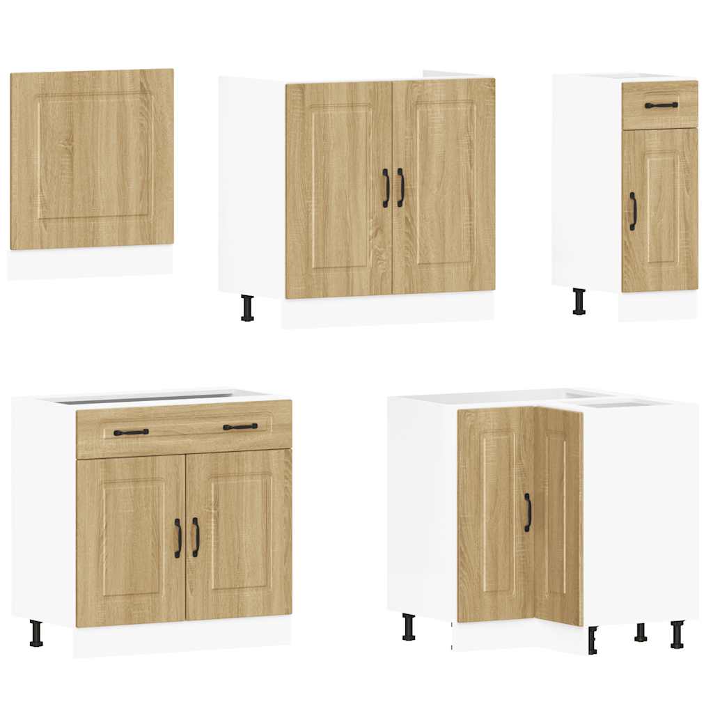 11-tlg. Küchenschrank-Set Kalmar Weiß Holzwerkstoff