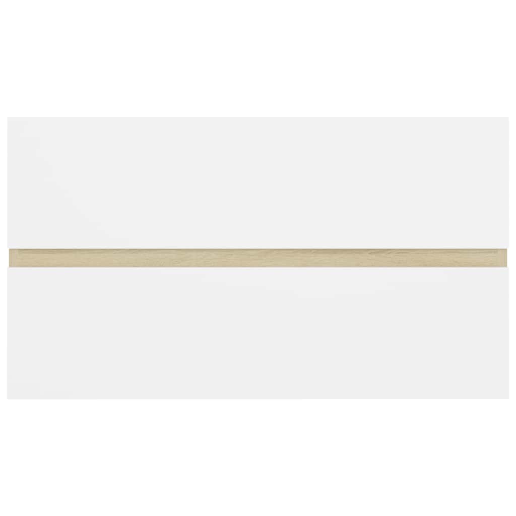 2-tlg. Badmöbel-Set Weiß Holzwerkstoff