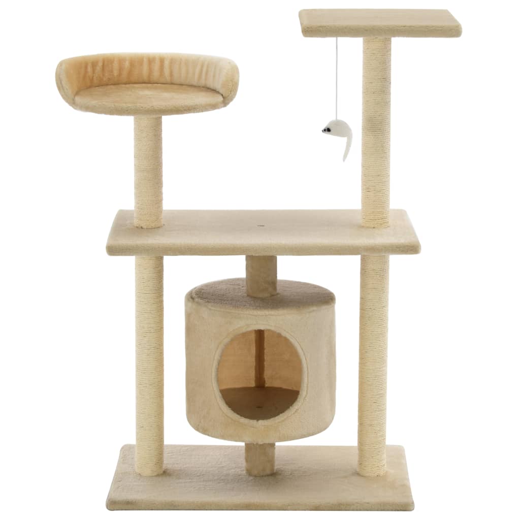 Katzen-Kratzbaum Sisal 95 cm Grau