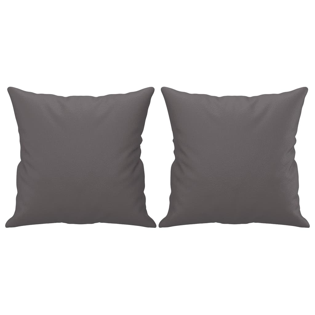 2-Sitzer-Sofa mit Zierkissen Weinrot 120 cm Kunstleder