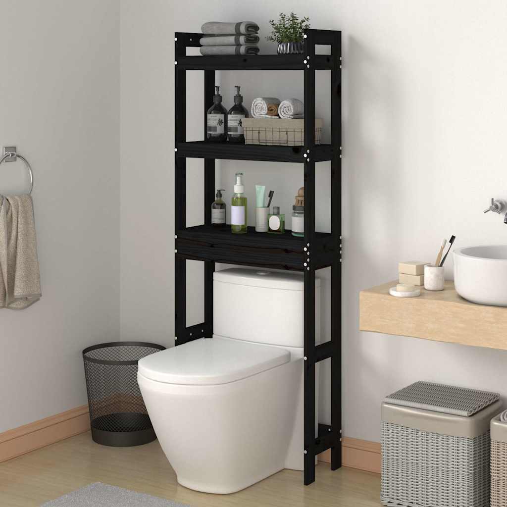 Toilettenregal 63x26x171 cm Massivholz Kiefer